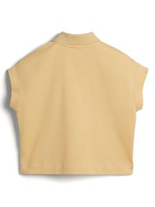 Brunello Cucinelli Kids sleeveless cotton polo shirt - Geel