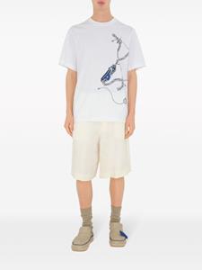 Burberry Katoenen T-shirt met grafische print - Wit