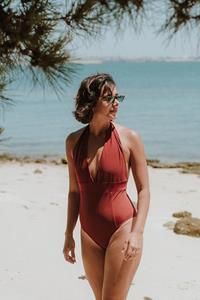 Anekdot Damen vegan Lunar Badeanzug Merlot