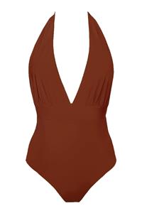 Anekdot Damen vegan Lunar Badeanzug Rostbraun