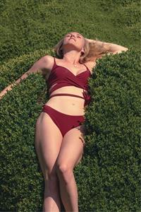 Anekdot Damen vegan Skyline Slim Bikiniunterteil Merlot