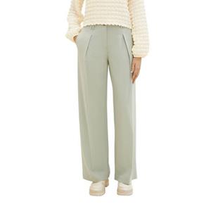 Tom Tailor Bandplooibroek Lea Wide Leg met wijde pijpen