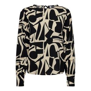 ONLY Shirtbluse "ONLHALIA L/S O-NECK TOP PTM"
