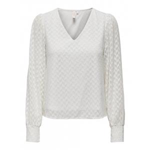 ONLY Langarmshirt "ONLEMMERY LS V-NECK TOP WVN"
