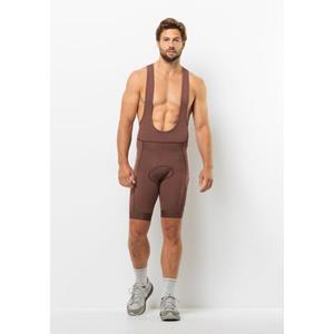 Jack Wolfskin Morobbia BIB Shorts Men Fietsshort met bretels Heren S dark rust Dark Ru