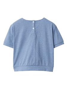 burberrykids Burberry Kids T-shirt met geborduurd logo - Blauw