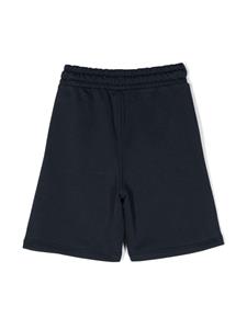 BOSS Kidswear logo-print cotton shorts - Blauw