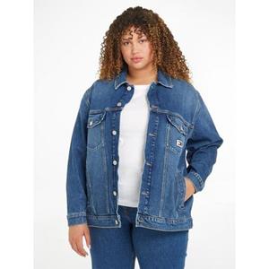 Tommy Jeans Curve Jeansjack CRV OVR TRUCKER JACKET AH6158 met gestempeld logo