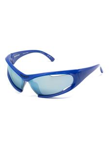 balenciagaeyewear Balenciaga Eyewear Dynamo zonnebril met oversized montuur - Blauw
