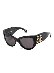 balenciagaeyewear Balenciaga Eyewear Zonnebril met cat-eye montuur en logoplakkaat - Zwart