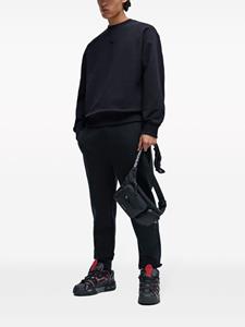 HUGO Hoodie met logopatch - Zwart