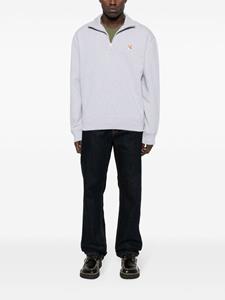 maisonkitsuné Maison Kitsuné Sweater met vossenkop - Grijs