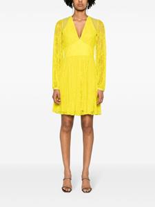 TWINSET Mini-jurk met bloemenkant en V-hals - Geel