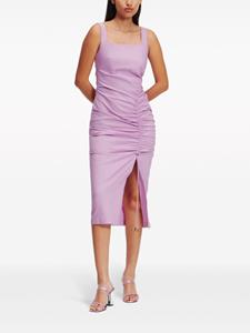 karllagerfeld Karl Lagerfeld Midi-jurk met gesmockt detail - Paars