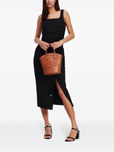 karllagerfeld Karl Lagerfeld Midi-jurk met gesmockt detail - Zwart
