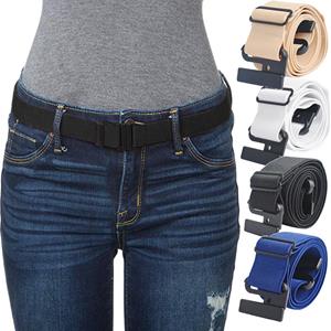 Uniqueness Stretch Belt No Show Flat Buckle Non-Slip Backing