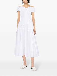 Patou Flared midi-jurk - Wit