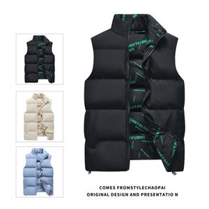 Cenda apparel Heren katoenen gewatteerde jas Kleding Herfst Winter Warm mouwloos vest Hiphop jas