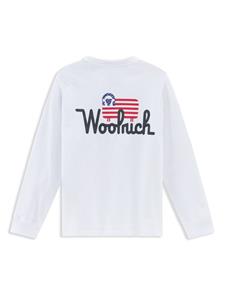 Woolrich Kids logo-print cotton T-shirt - Wit