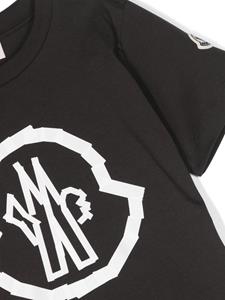 monclerenfant Moncler Enfant Katoenen T-shirt met logoprint - Zwart