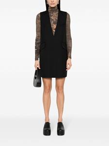 mm6maisonmargiela MM6 Maison Margiela Twill mini-jurk - Zwart