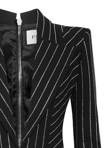 philippplein Philipp Plein Cady mini-jurk met krijtstreep - Zwart