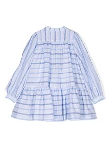 etrokids ETRO KIDS Gestreepte linnen jurk - Blauw