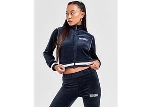 Hoodrich Velour Full Zip Hoodie - Black- Dames, Black
