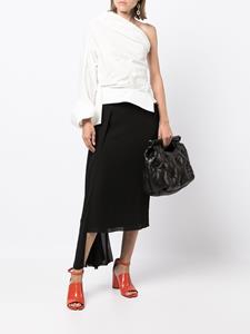 chanelpre-owned CHANEL Pre-Owned Zijden midi-rok - Zwart