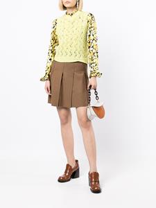 chanelpre-owned CHANEL Pre-Owned 1999 geplooide mini-rok - Bruin