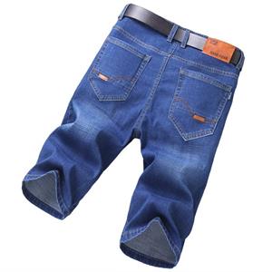 Hexing-Men Trousers & Pants Zomerjeansshorts Heren Stretch Denim Mid-Taille Plus Size Losse shorts Heren