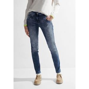 Cecil Slim-fit-Jeans "Vicky Authentic", in mittelblauer Waschung