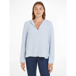 Tommy Hilfiger Blouse met lange mouwen VISCOSE CREPE V-NECK BLOUSE in unikleur