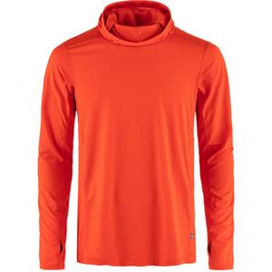 Fjällräven - Abisko Sun-Hoodie - Sportshirt, rood