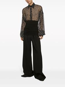 dolce&gabbana Dolce & Gabbana Broek met wijde pijpen - Zwart