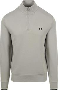 Fred Perry Half Zip Trui Limestone Grijs