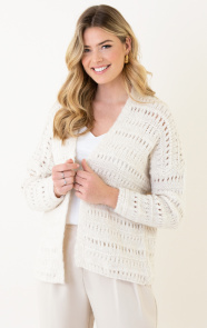 The Musthaves Oversized Knitted Vest Milaan Ecru