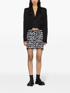 VETEMENTS Mini-rok met monogram-jacquard - Zwart