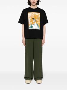 Kolor graphic-print cotton T-shirt - Zwart