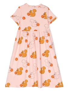 Mini Rodini Squirrels organic cotton dress - Roze