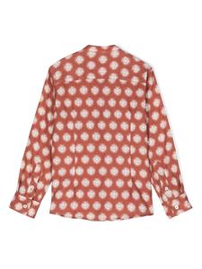 paolopecorakids Paolo Pecora Kids Shirt met abstracte print - Rood