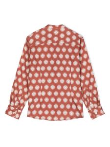 Paolo Pecora Kids abstract-print shirt - Rood