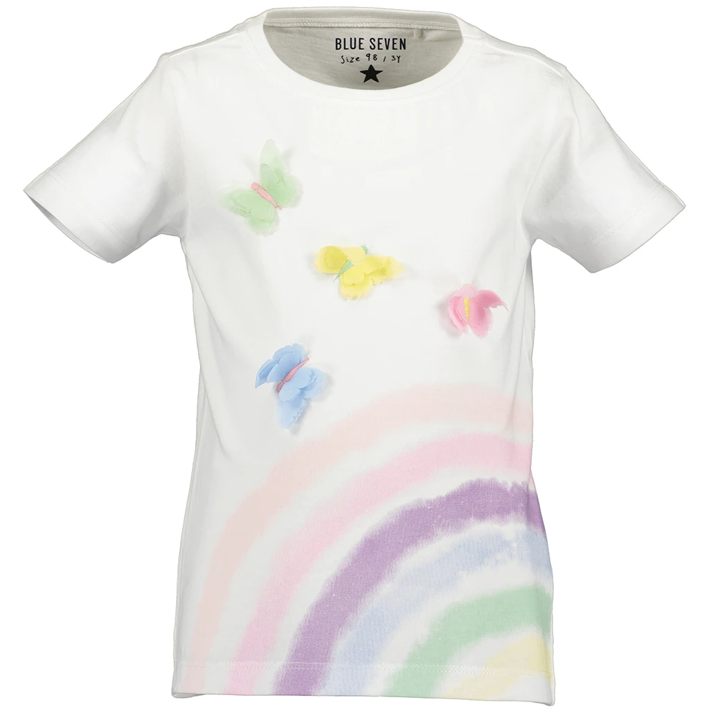 Blue Seven-collectie T-shirt Rainbow (white orig)