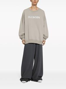 dolce&gabbana Dolce & Gabbana Sweater met ronde hals en logoprint - Beige