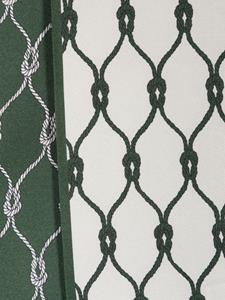 knot-print silk tie - Groen