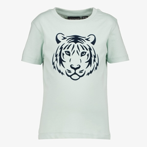 Unsigned jongens T-shirt lichtgroen met tijgerkop