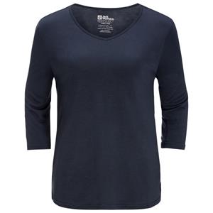 Jack Wolfskin  Women's Mola 3/4 T - Longsleeve, blauw