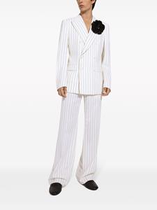 dolce&gabbana Dolce & Gabbana Straight gestreepte wollen broek - Wit