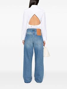 Jacquemus Mid waist jeans met wijde pijpen - Blauw