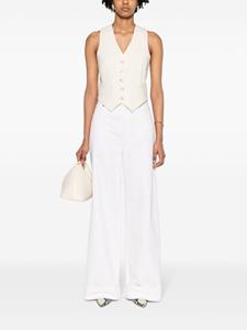 AGOLDE Dame high waist jeans met wijde pijpen - Beige